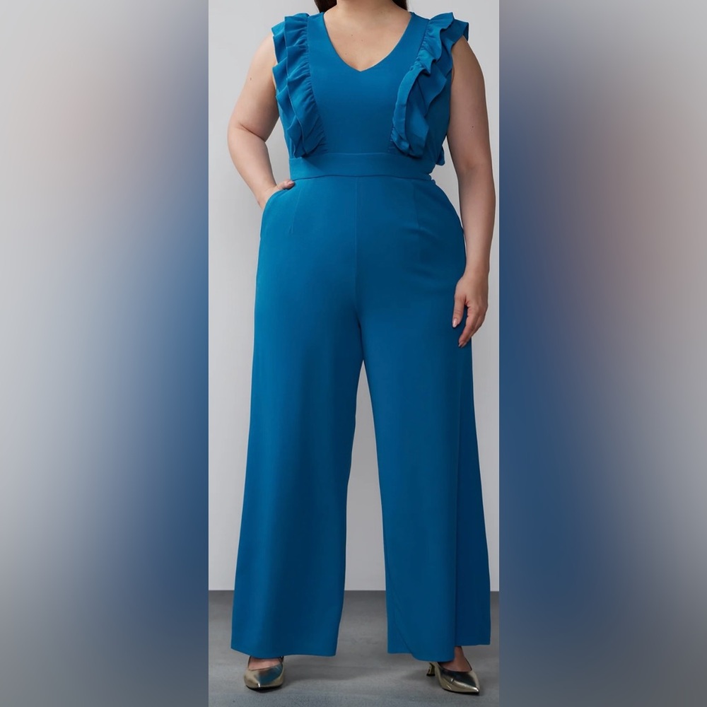 Ruffle Sleeveless Jumpsuit